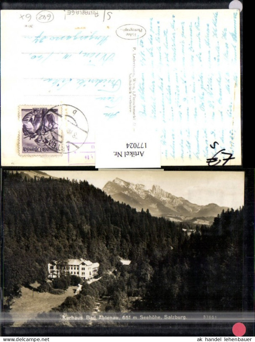 177024,Kurhaus Bad Abtenau Postsablage Post Abtenau Stempel
