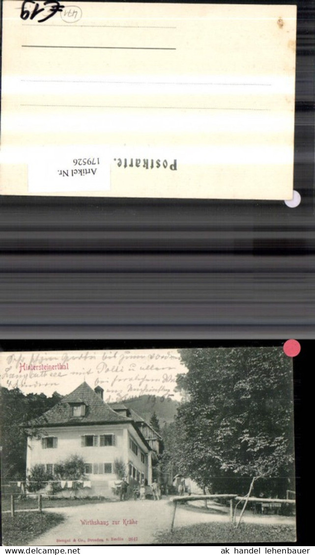 179526,Hintersteinerthal Wirtshaus z. Krähe Personen