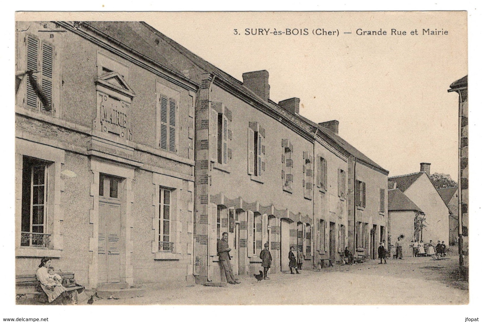 18 CHER - SURY ES BOIS Grande Rue et Mairie