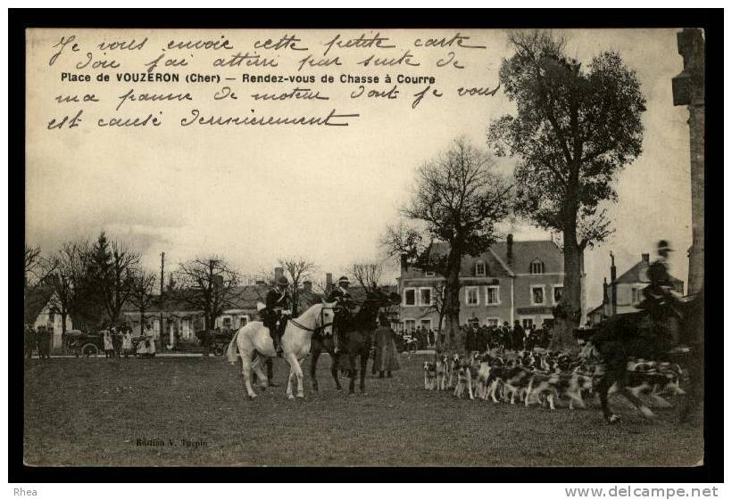 18 Vouzeron chasse a courre D18D K18279K C18290C RH080687