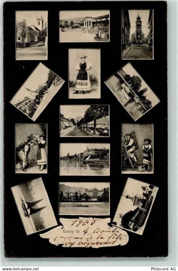 1800 Vevey 1905 - Schweiz Italien Frankreich Algerien Tunesien Tracht Tu... - 13906635