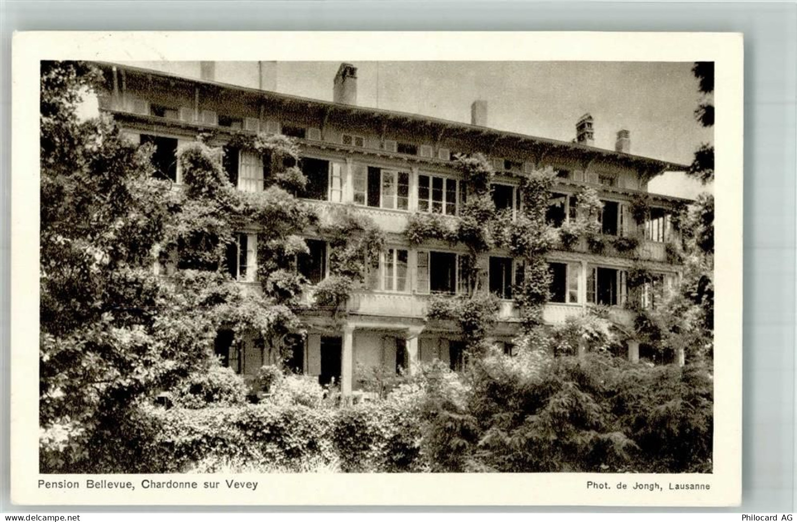 1803 Chardonne 1935 Gebrauchsspuren Pension Bellevue - 10748622