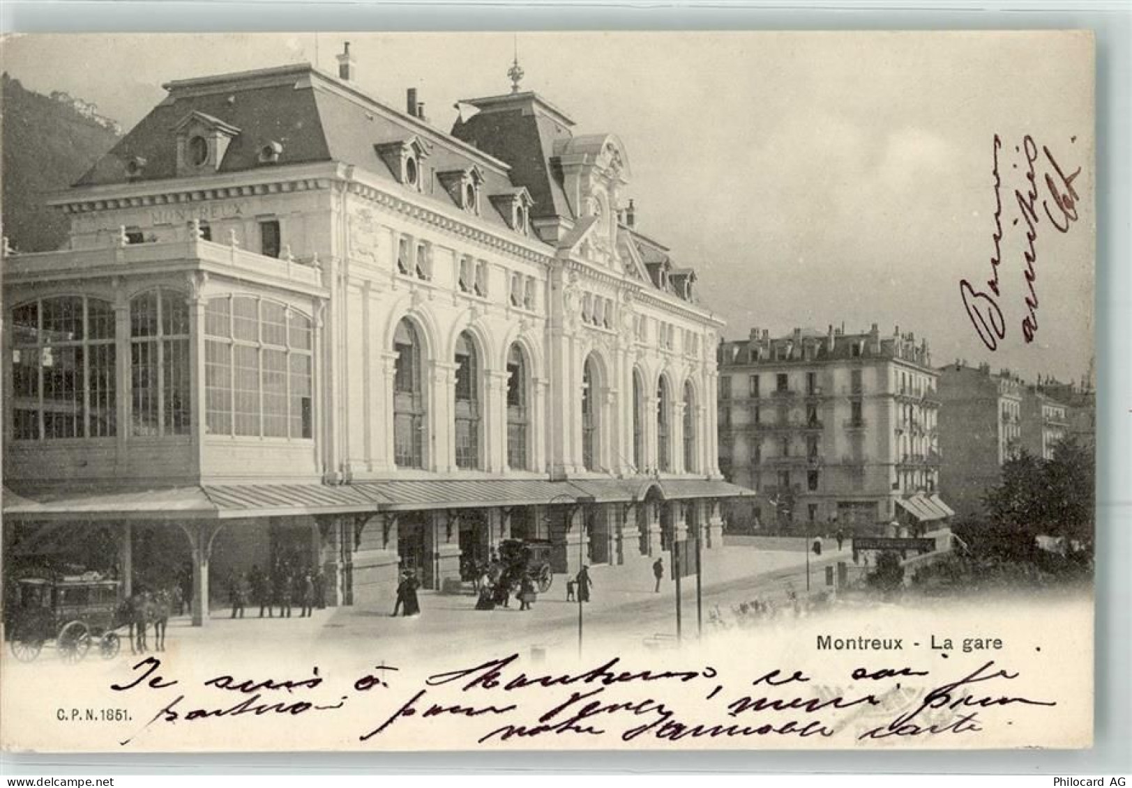 1820 Montreux 1904 - Bahnhof Montreux - 10643804