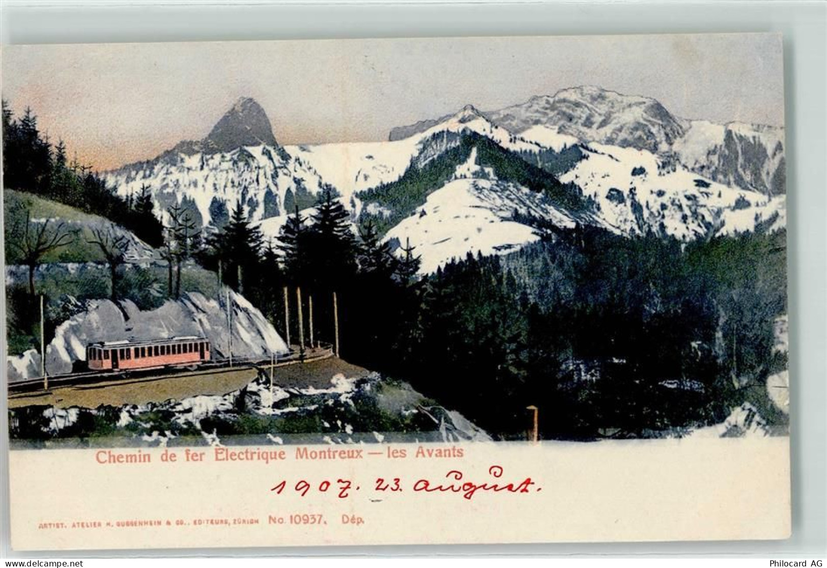 1820 Montreux 1907 - Elektrische Eisenbahn Montreux les Avants - 10593645