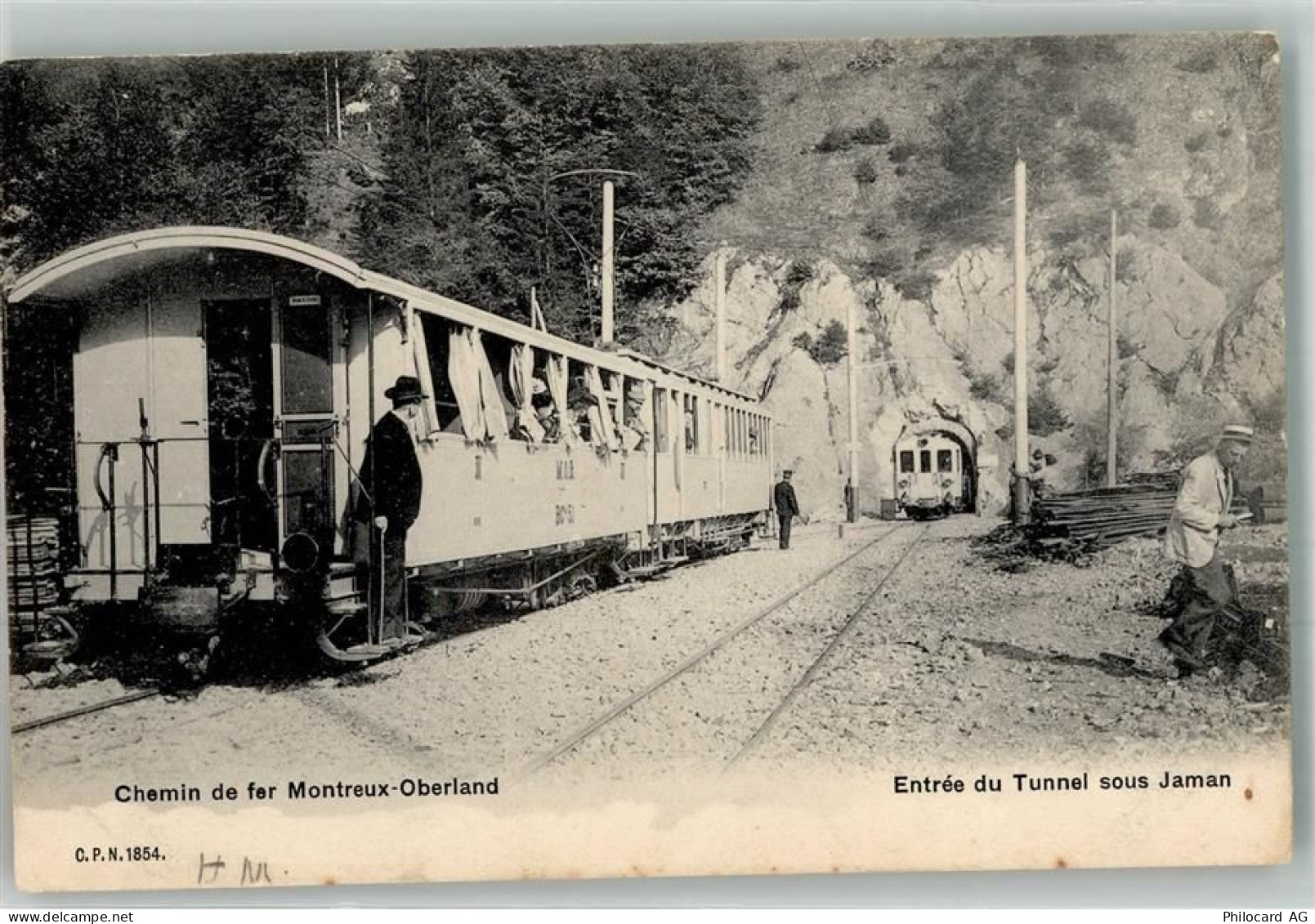 1820 Montreux - Eingang zum Tunnel Montreux-Oberlandbahn bei Jaman - 13650780