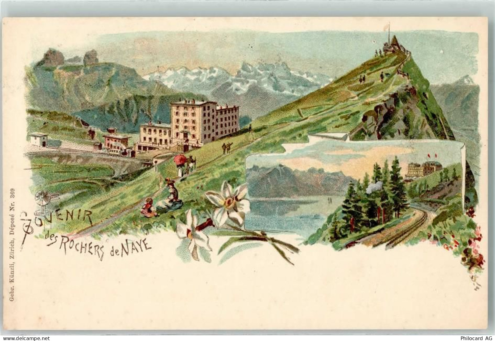 1820 Veytaux Lithographie Rochers de Naye Gebr. Künzli Dep. Nr. 36 - 13256431