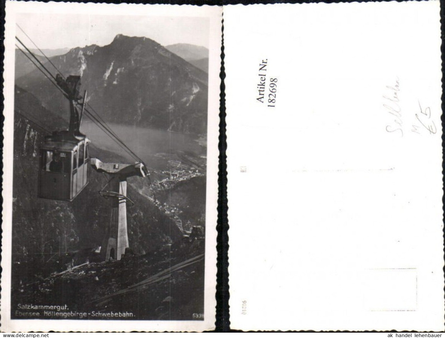 182698,Ebensee Foto Ak Seilbahn Ebensee Höllengebirge Schwebebahn Bergbahn Gondel