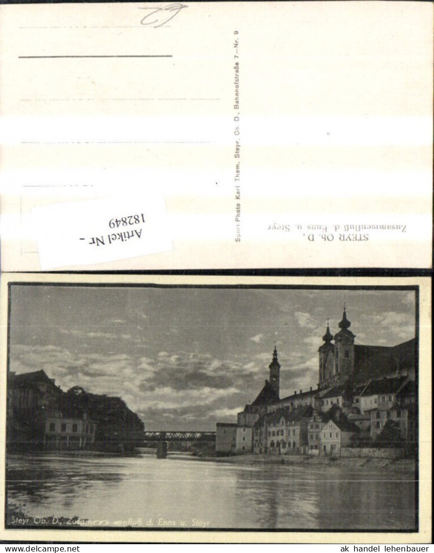 182849,Steyr Zusammenfluß d. Enns u. Steyr