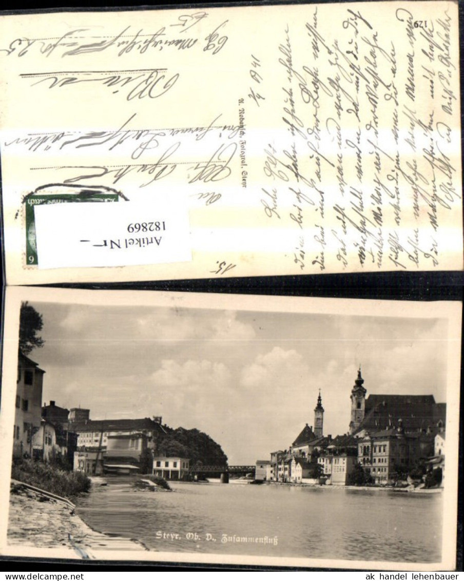 182869,Steyr Zusammenfluss Enns u. Steyr