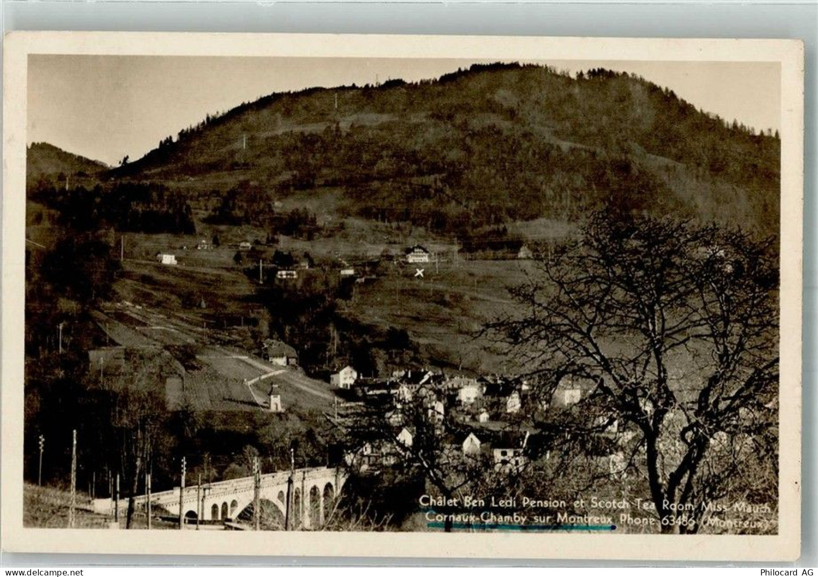 1832 Cornaux VD Montreux 1931 Foto AK Pension - 38212049