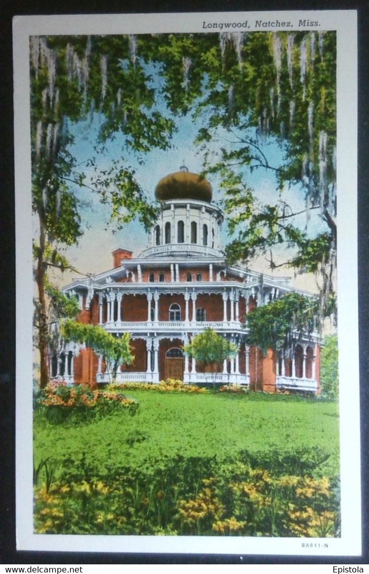 ► 1840 Southerner Confederate House " Longwood "  NATCHES Mississippi. 1940s