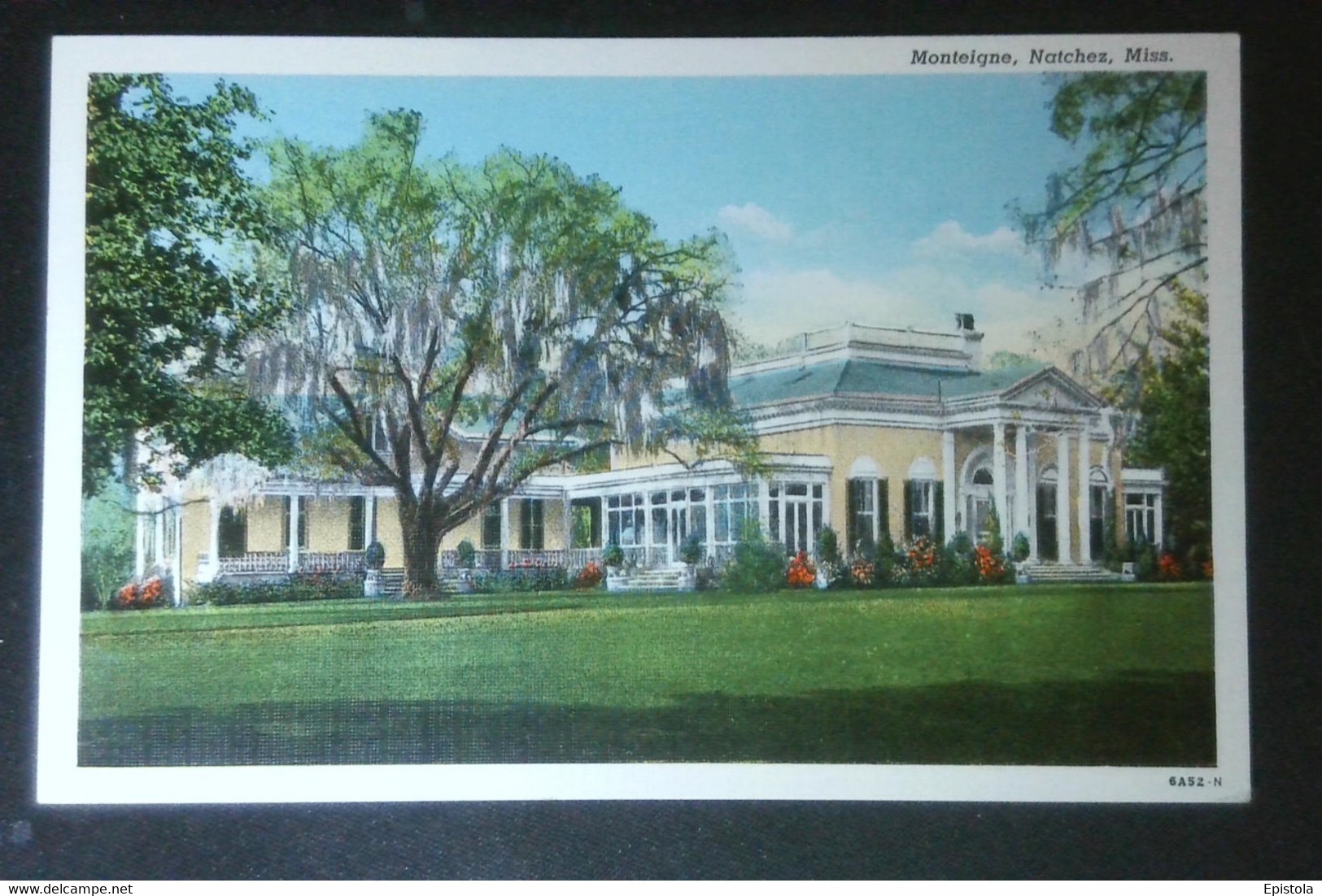 ► 1840 Southerner Confederate House " Monteigne "  NATCHES Mississippi. 1940s