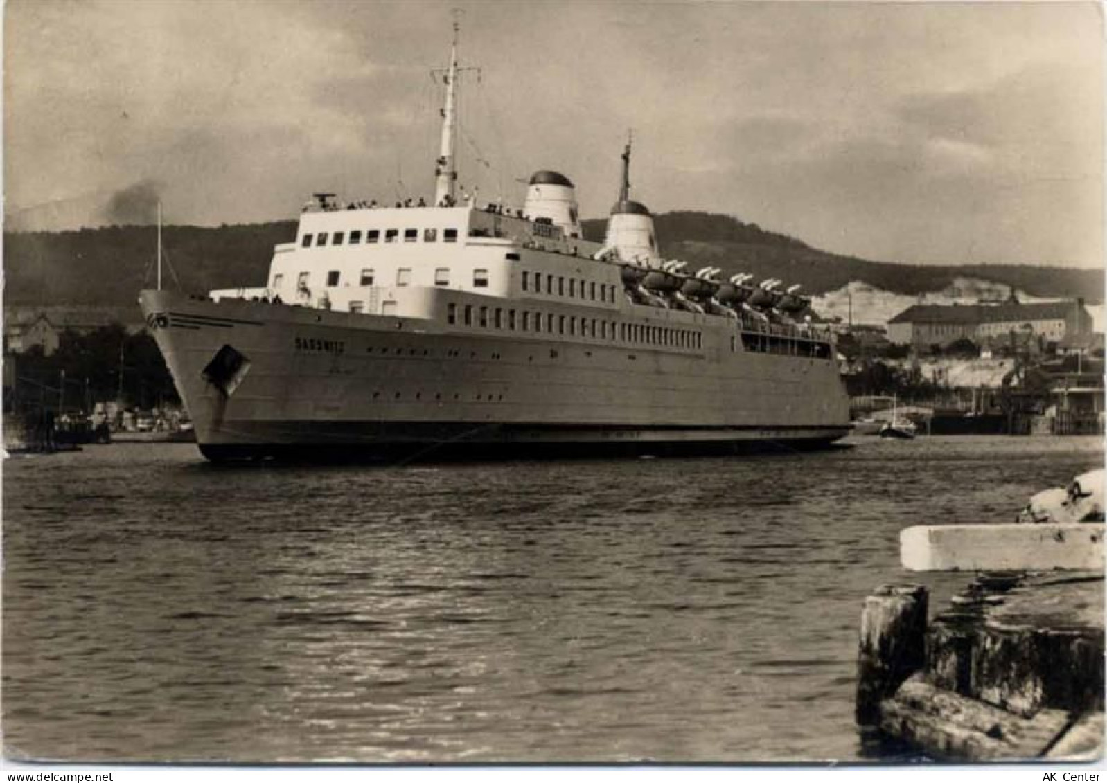 18546 O2355 Sassnitz 1960 - Saßnitz: Eisenbahnfährschiff MS -Sassnitz-,V... - 20024803