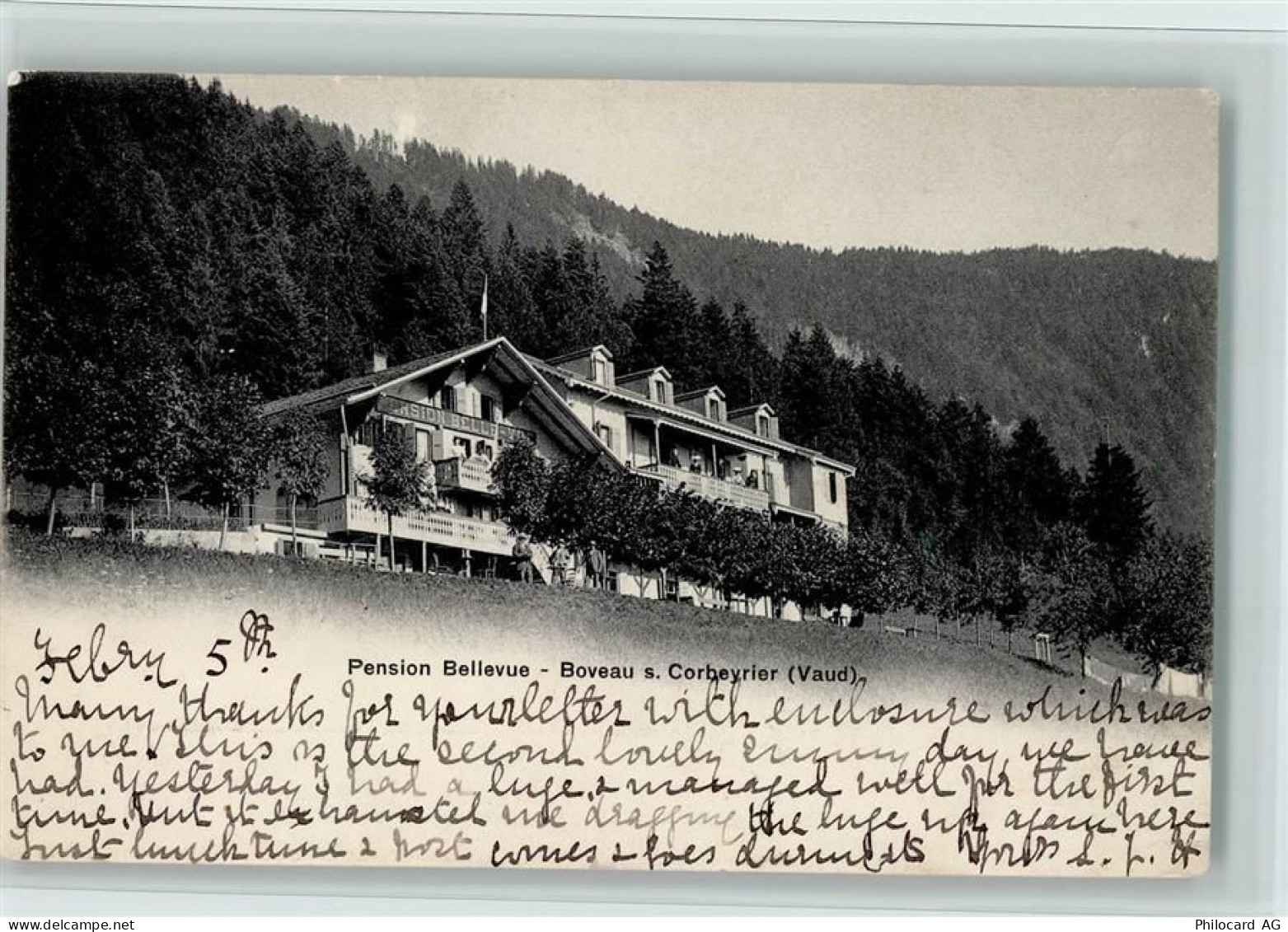 1856 Corbeyrier 1905 - Pension Bellevue, gute Erhaltung AK - 13077629