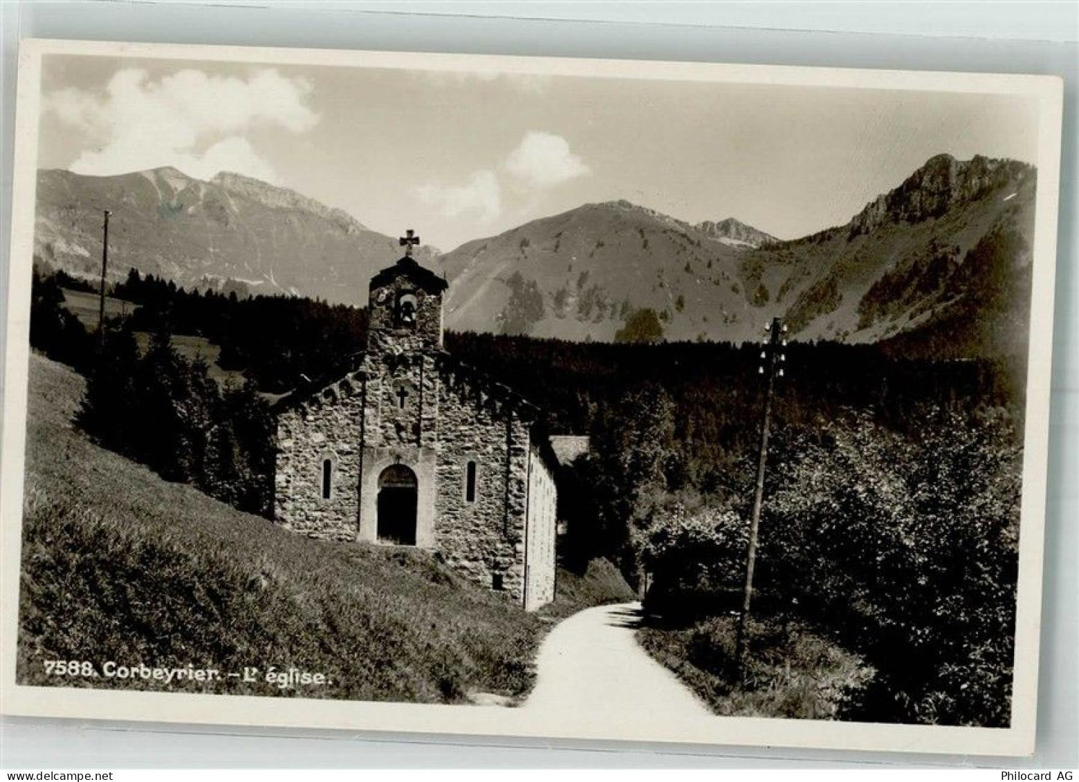1856 Corbeyrier 1915 Foto AK Kirche - 38211942