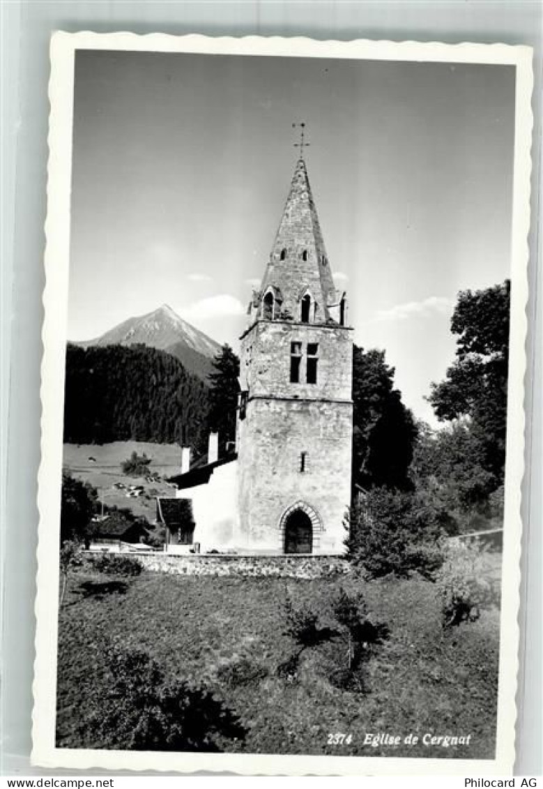 1863 Cergnat Ormont-Dessous Foto AK Kirche - 38194631