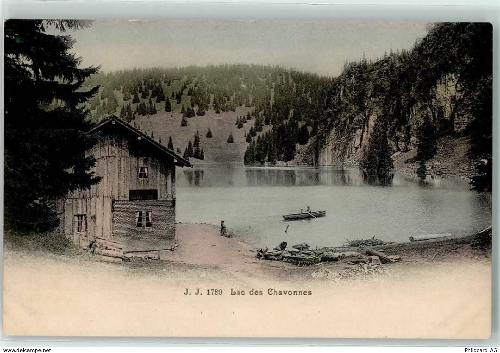 1863 Cergnat Ormont-Dessous - Lac des Chavonnes Ruderboot - 10596467