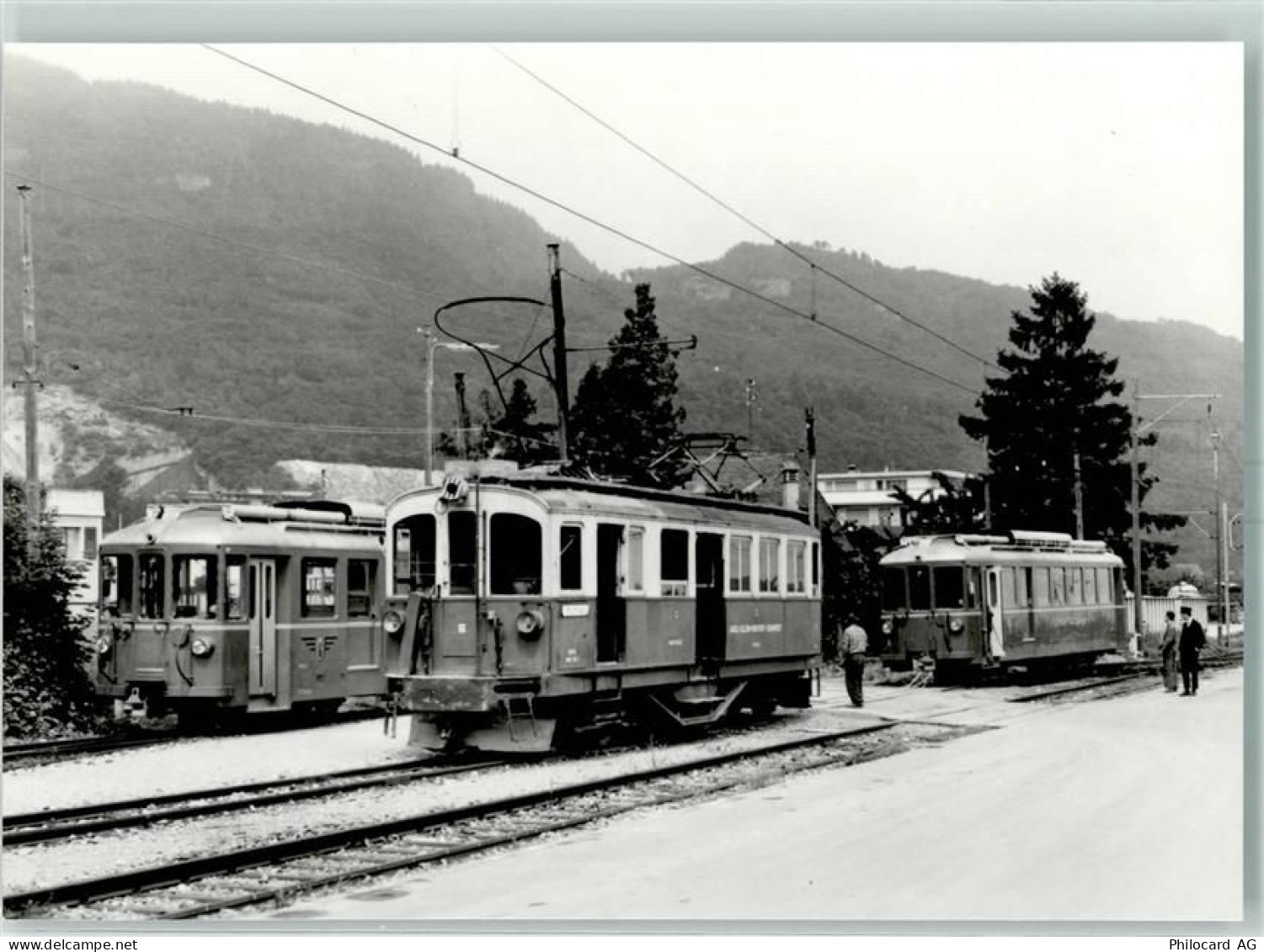 1870 Monthey 1969 - Repro Der letzte alte Bergbahn Triebwagen der AOMC B... - 10394824