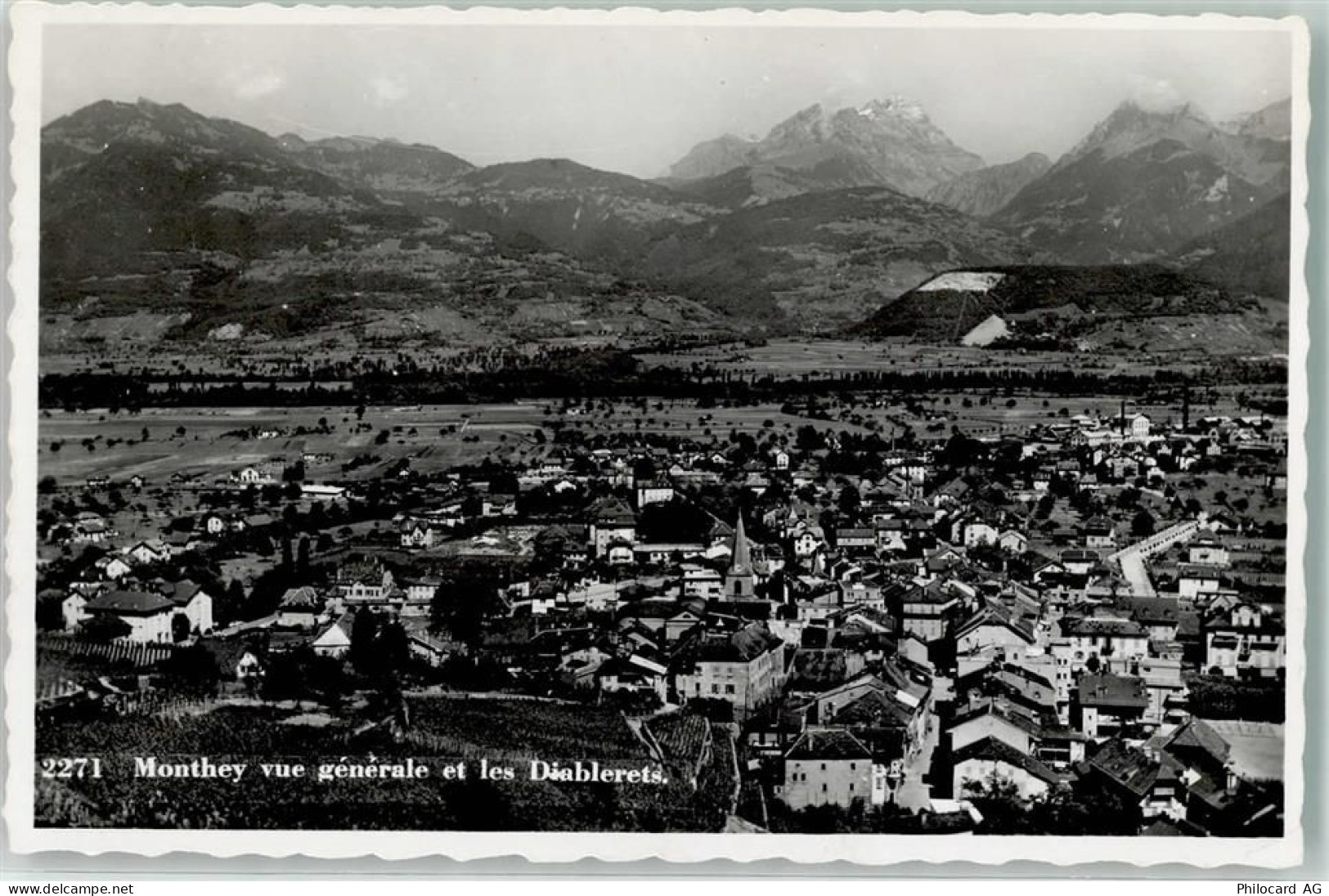 1870 Monthey Foto AK Bahnpost Zug 1690 - 39499455