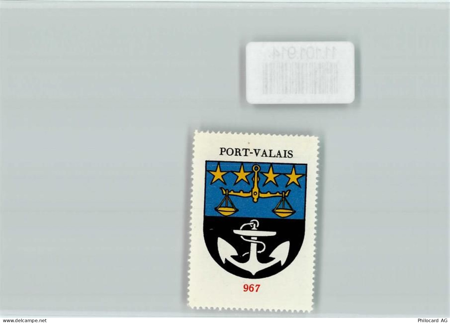 1870 Monthey - Port-Valais Vignette Wappen Kaffee Hag ca 1920-1940 - 11101914