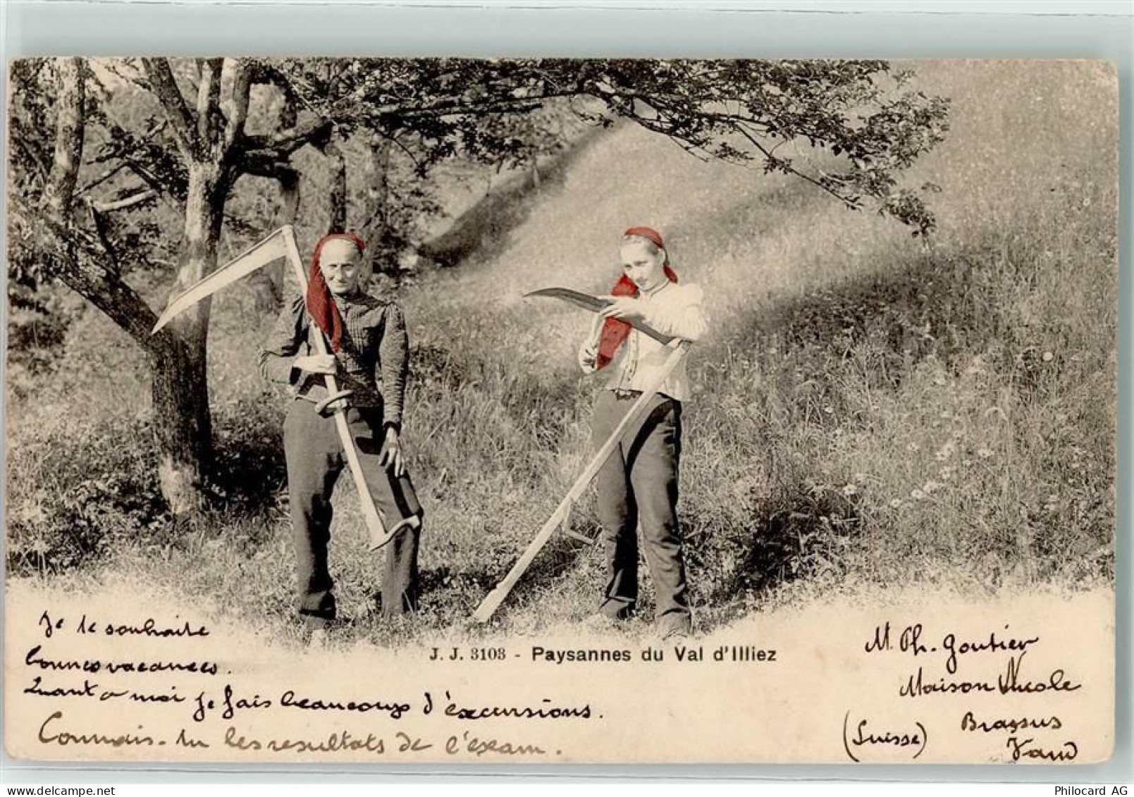 1873 Val-dIlliez 1903 - Bäuerinnen mit Sense - 10602115