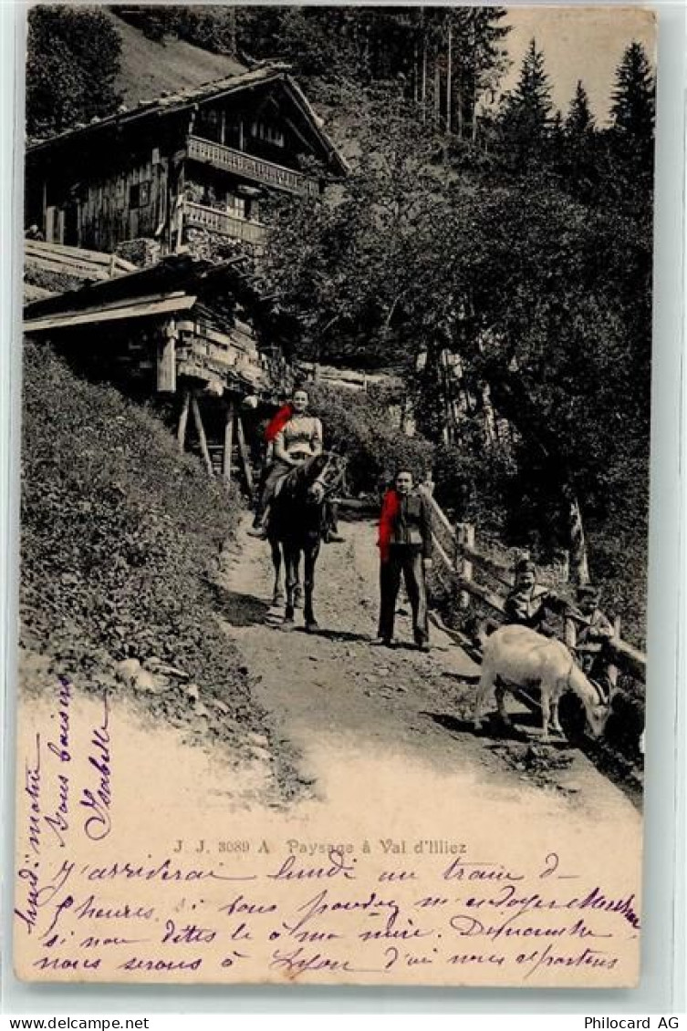 1873 Val-dIlliez - Bauernfamilie mit Ziege - 10601684