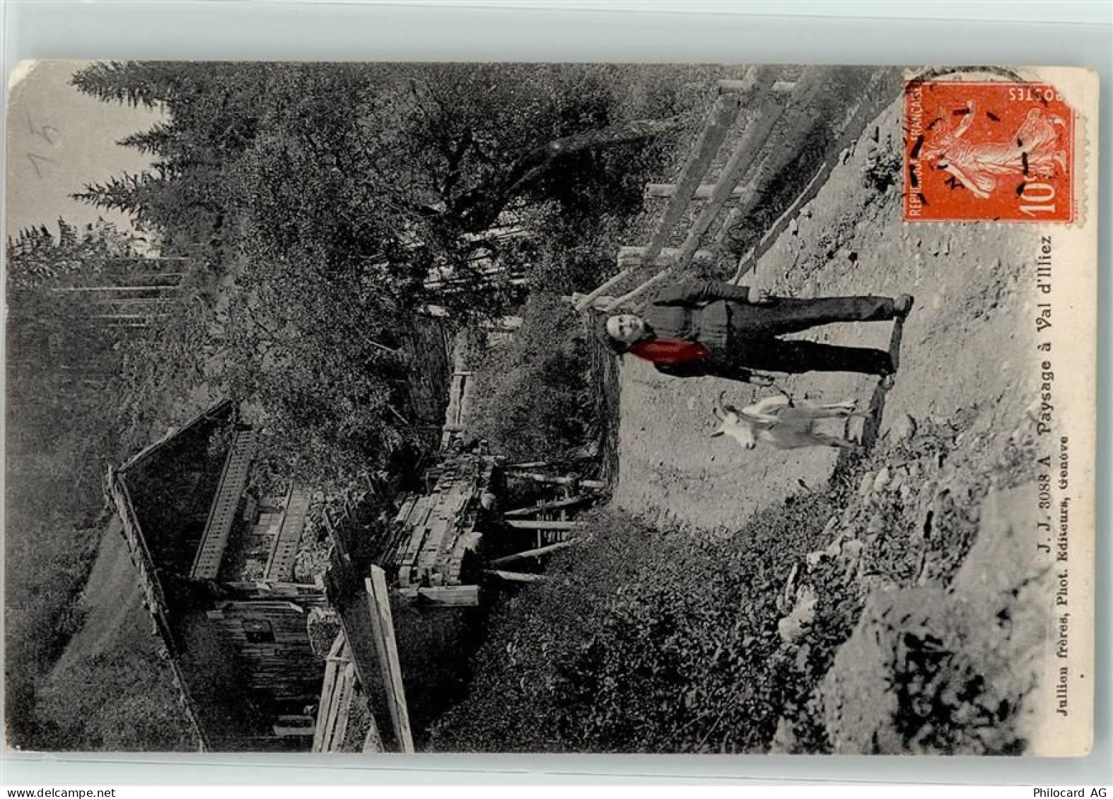 1873 Val-dIlliez - Bauersfrau mit Ziege - 39405267