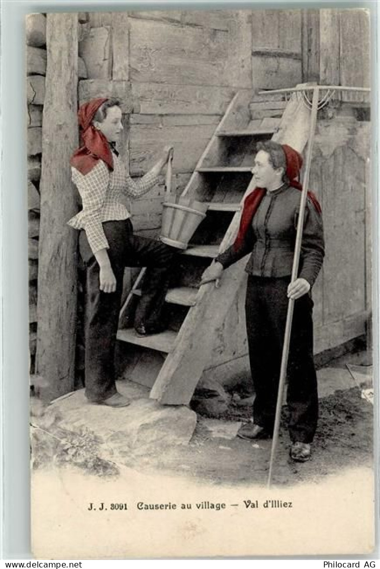 1873 Val-dIlliez - Causerie au village - 10601791