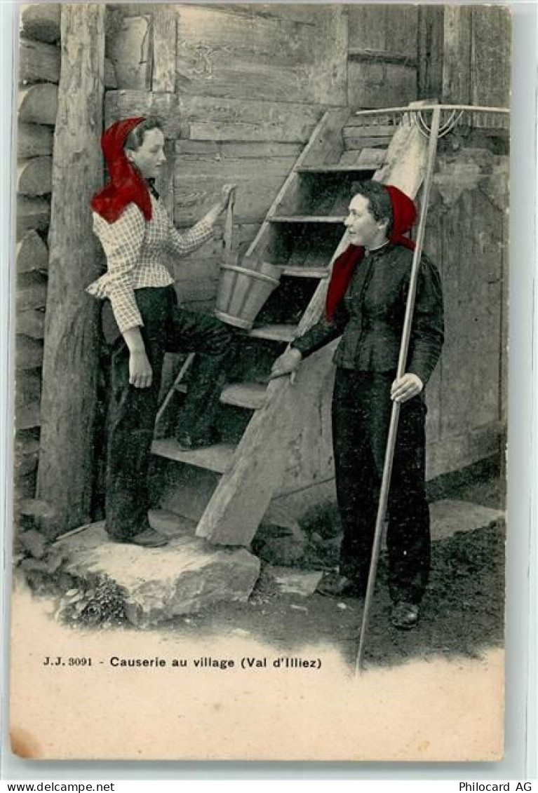 1873 Val-dIlliez - Chauserie au village - 10601673