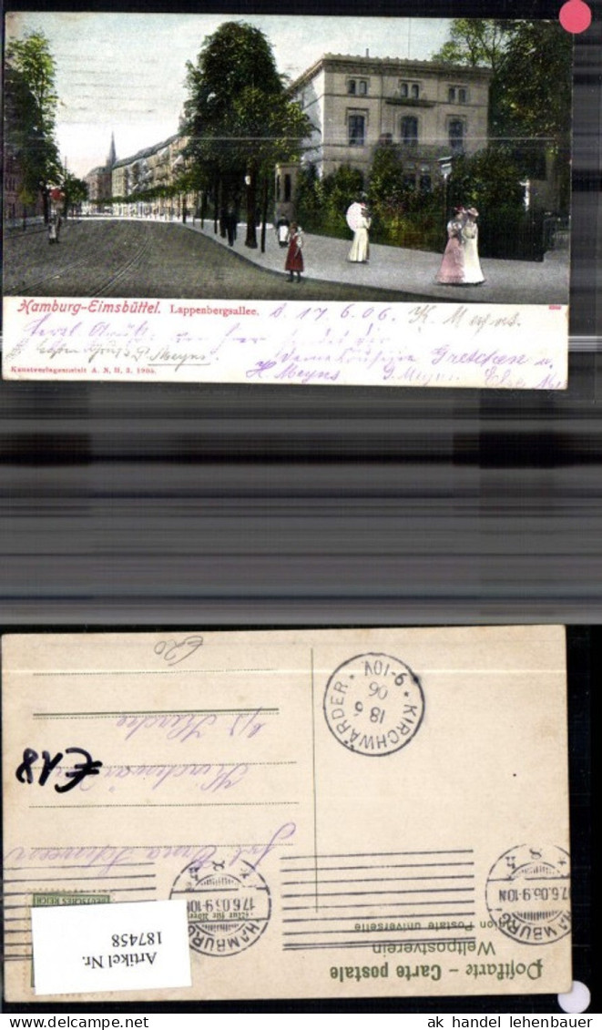 187458,Hamburg Eimsbüttel Lappenbergsallee Ansicht m. Personen