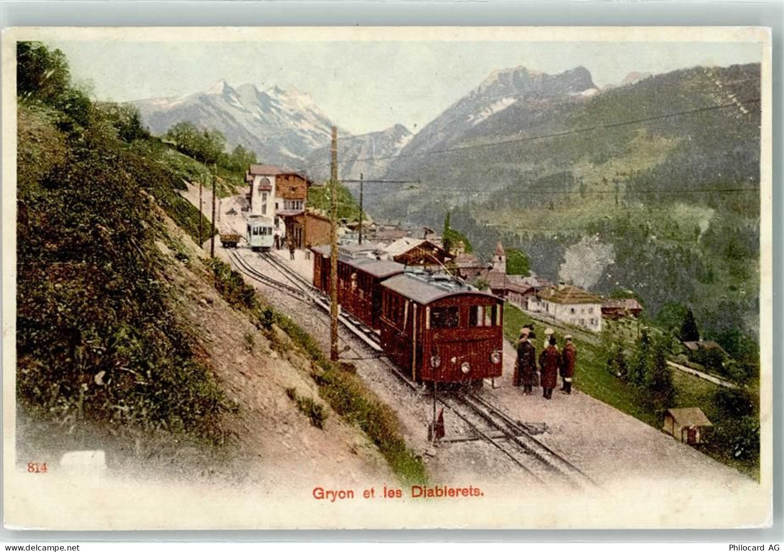 1882 Gryon - Gryon et les Diabierets Bahnhof Eisenbahn - 13903643