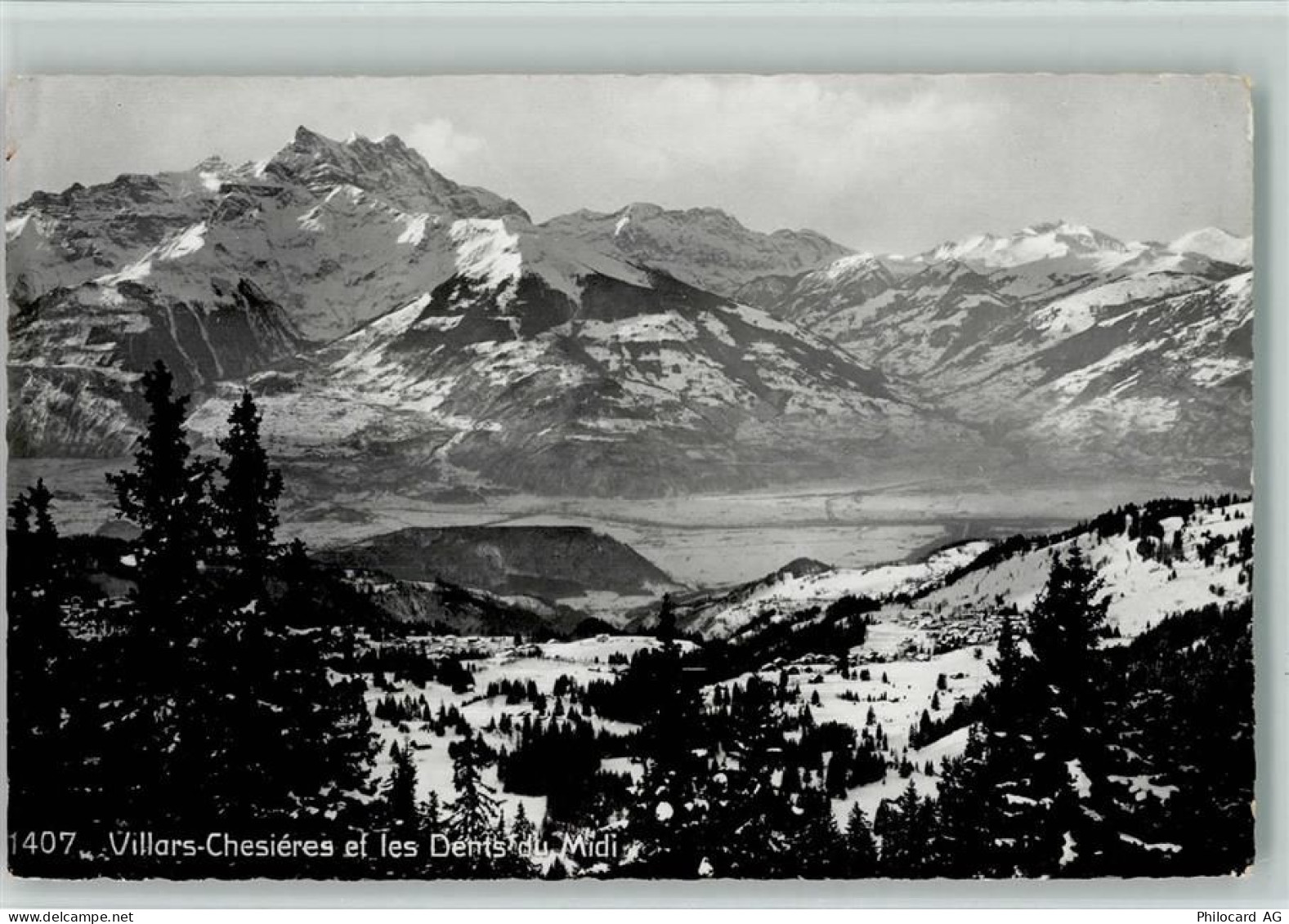 1885 Chesières - Villars-Chesiéres et les Dents du Midi Winteraufnahme... - 10157296
