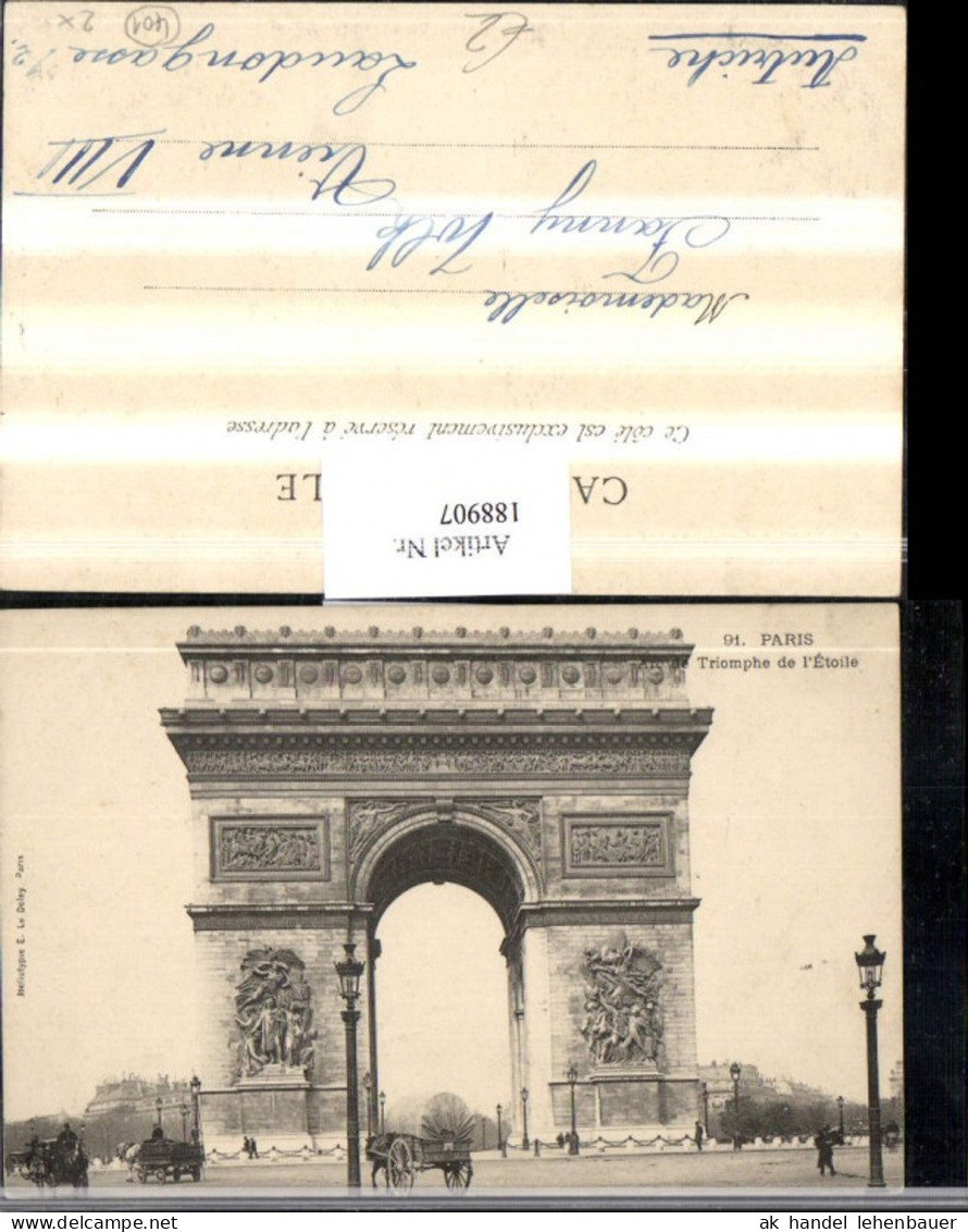 188907,Frankreich Paris Triomphe de l'Etoile Triumphbogen