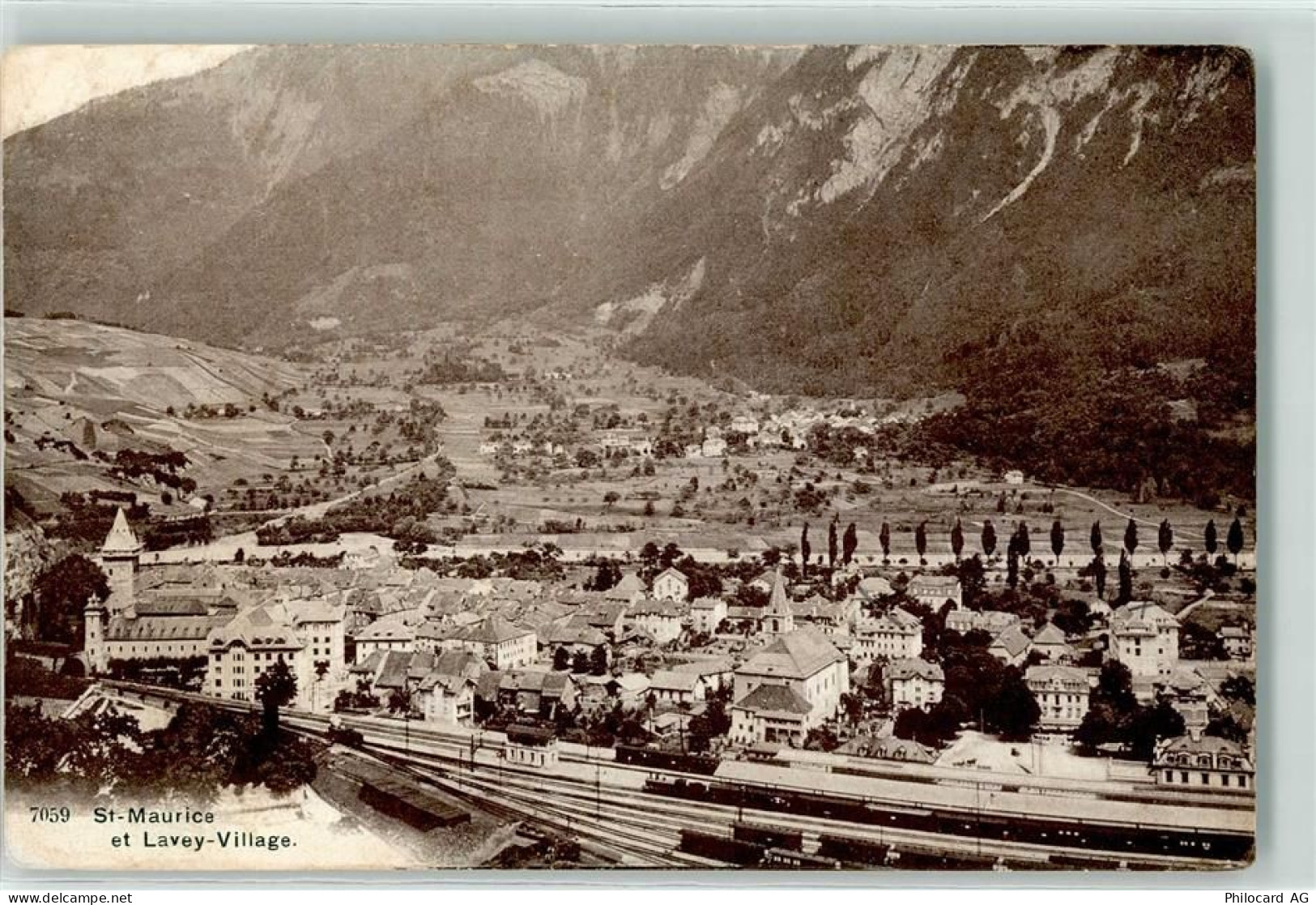1890 St-Maurice - Lavey-Village Bahnhof Eisenbahn - 10593405