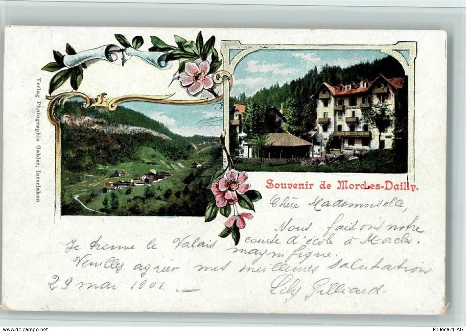 1892 Morcles 1901 - gute Erhaltung AK - 13070971