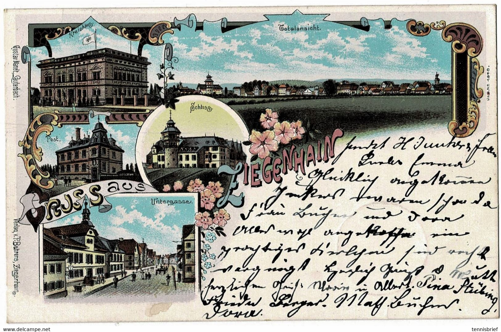 1899, " Ziegenhain "  Schwalmstadt , ,Litho , mit Untergasse  a5993