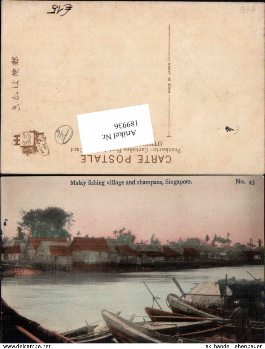 189936,Malaysia Malay fishing village shampans Singapore Singapur Asia RRR