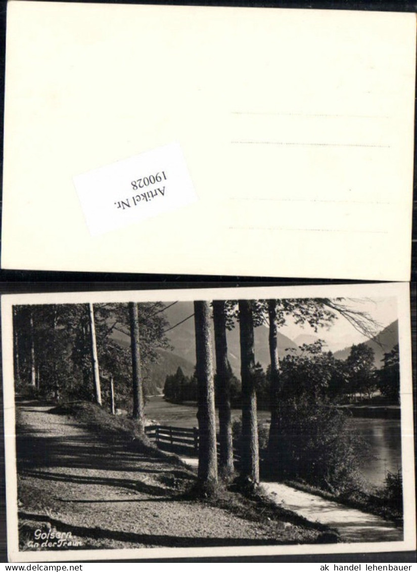 190028,seltene Fotokarte Goisern a.d. Traun Partie