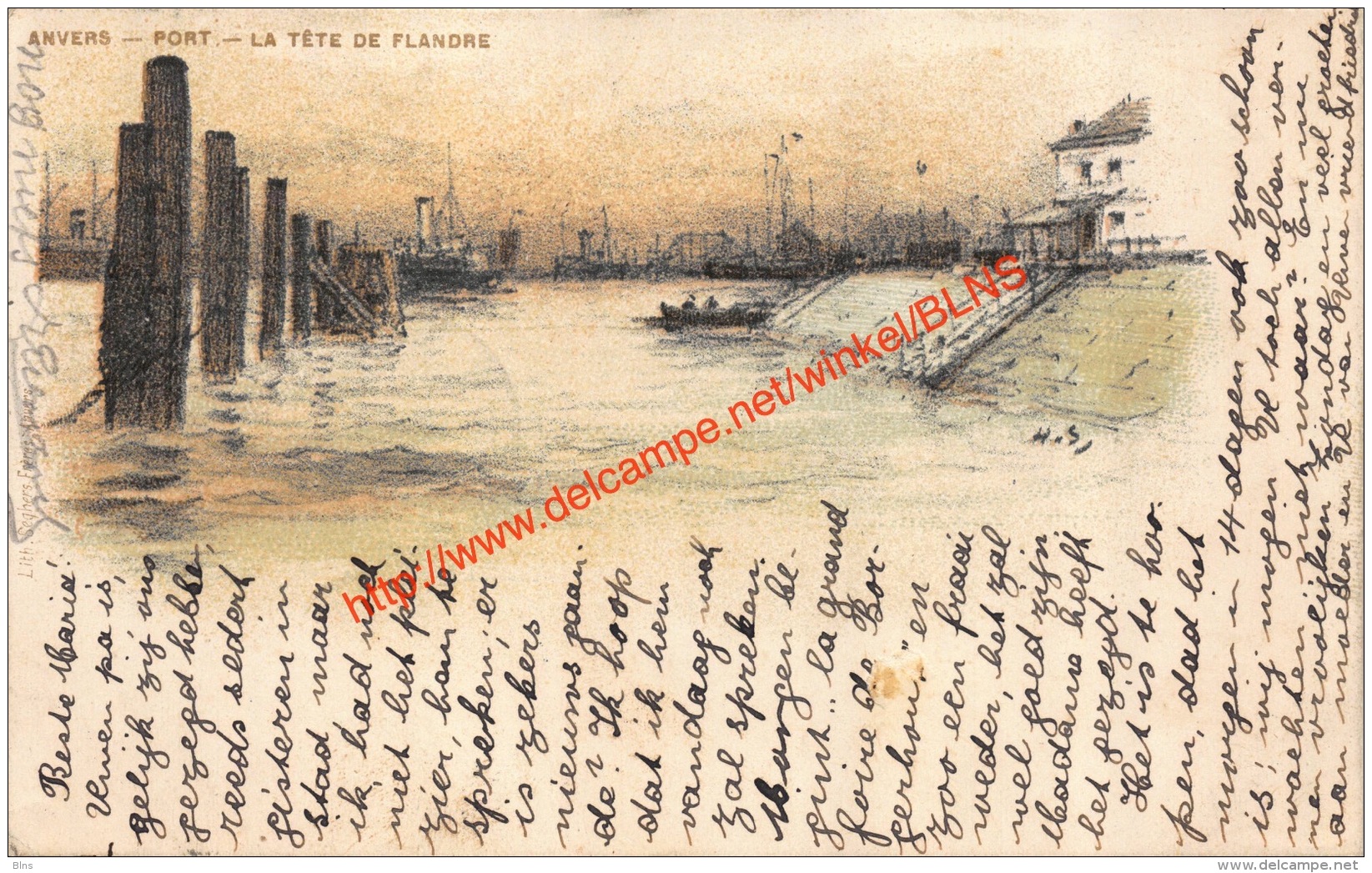 1901 - Anvers - Lith Seghers Frères - la tête de Flandre - Antwerpen Anvers