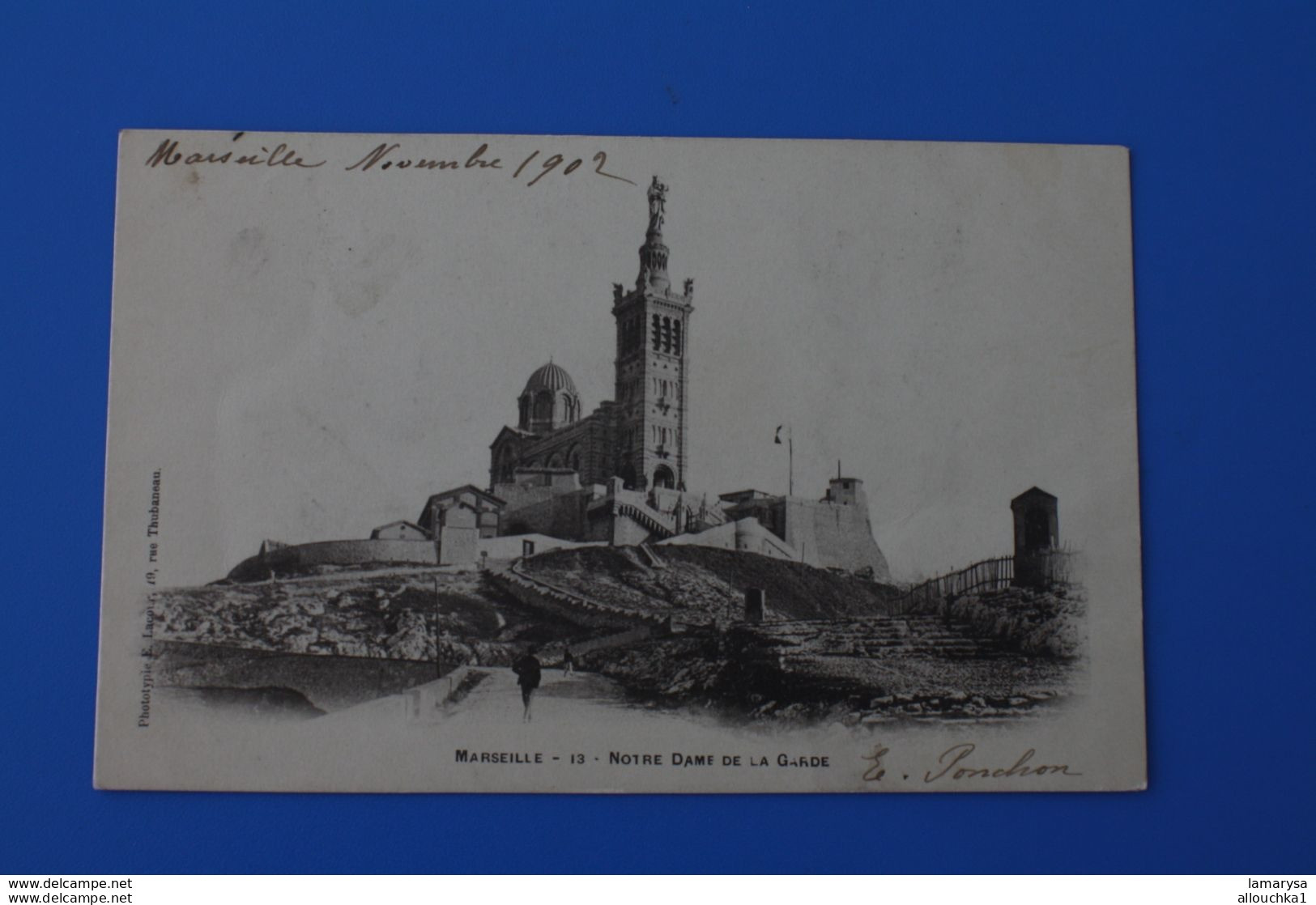 1902 Notre-Dame de la Garde,ascenseur-Précurseur MARSEILLE-CPA-Carte Postale [13] Bouches-du-Rhône