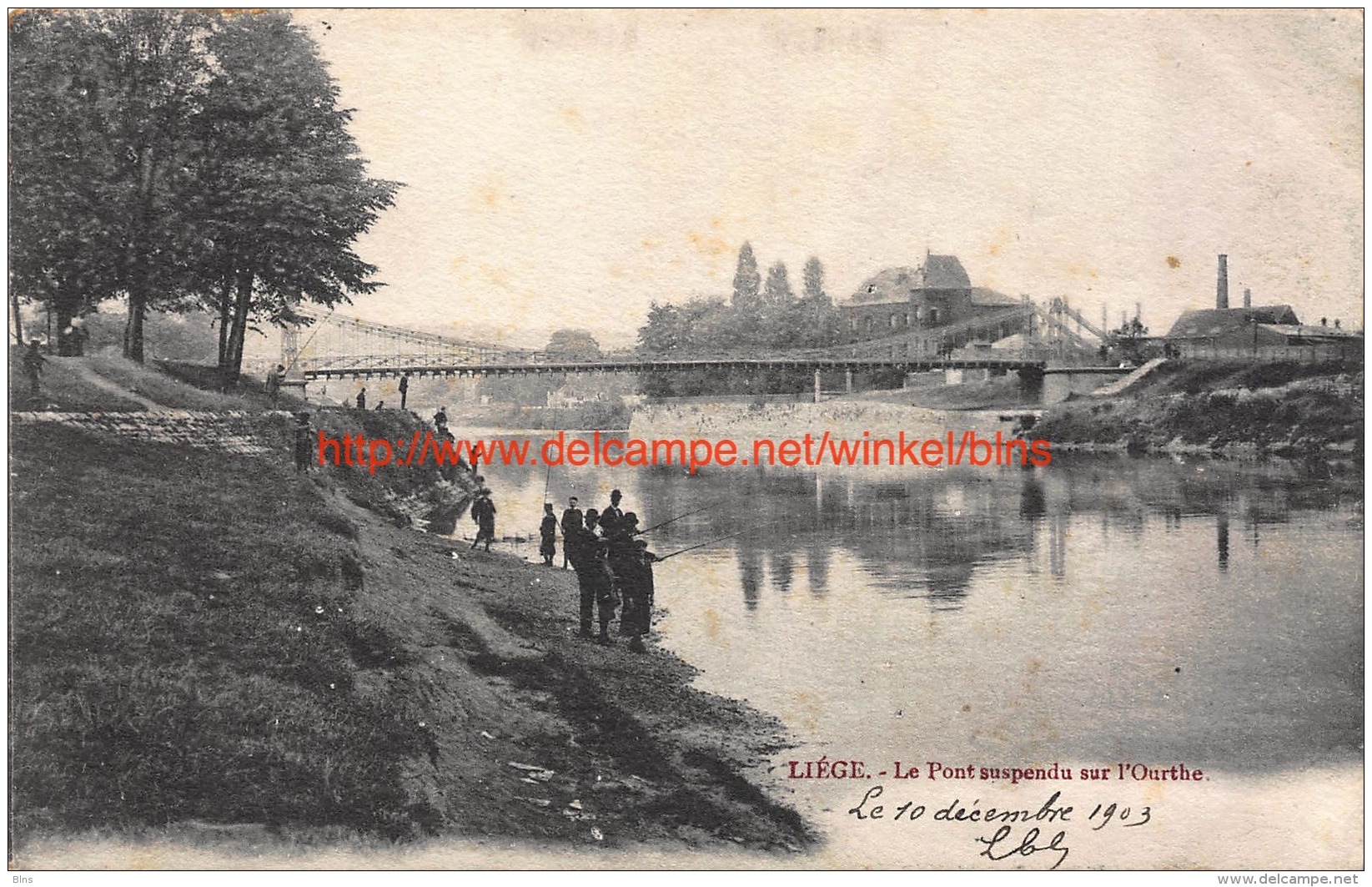 1903 Le Pont suspendu sur l'Ourthe