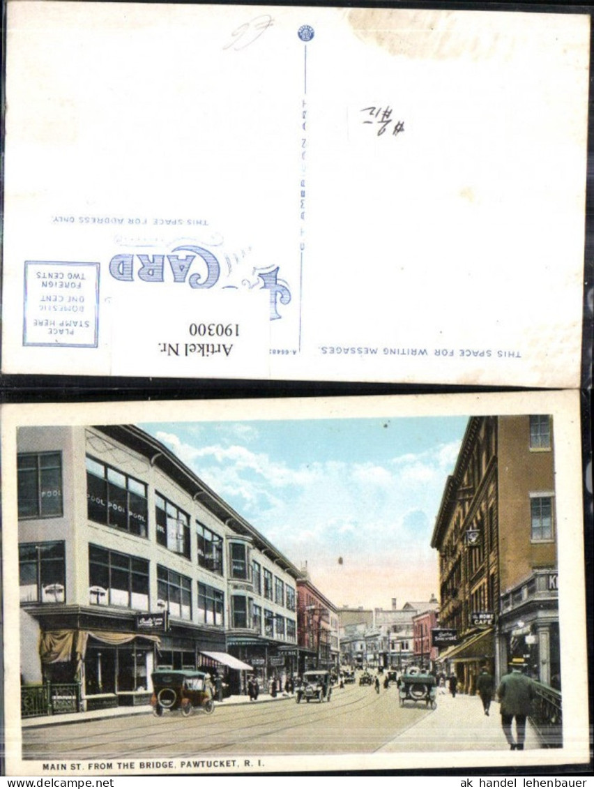 190300,Rhode Island Pawtucket Main Street from the Bridge Straßenansicht
