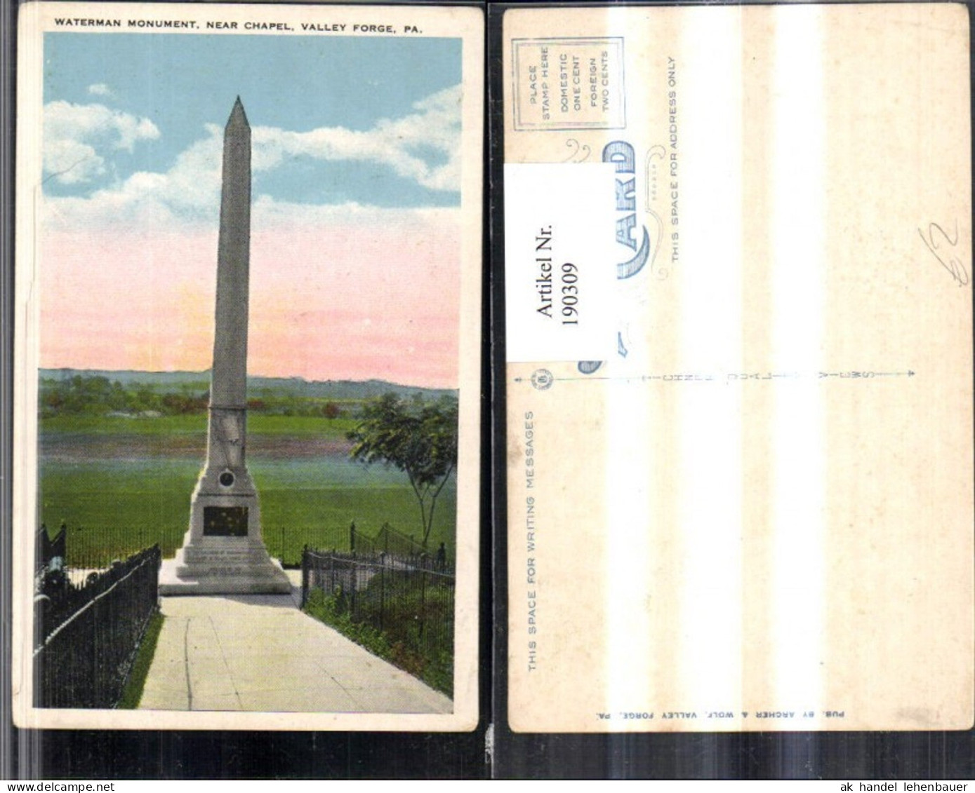 190309,Pennsylvania Valley Forge Waterman Monument near Chapel