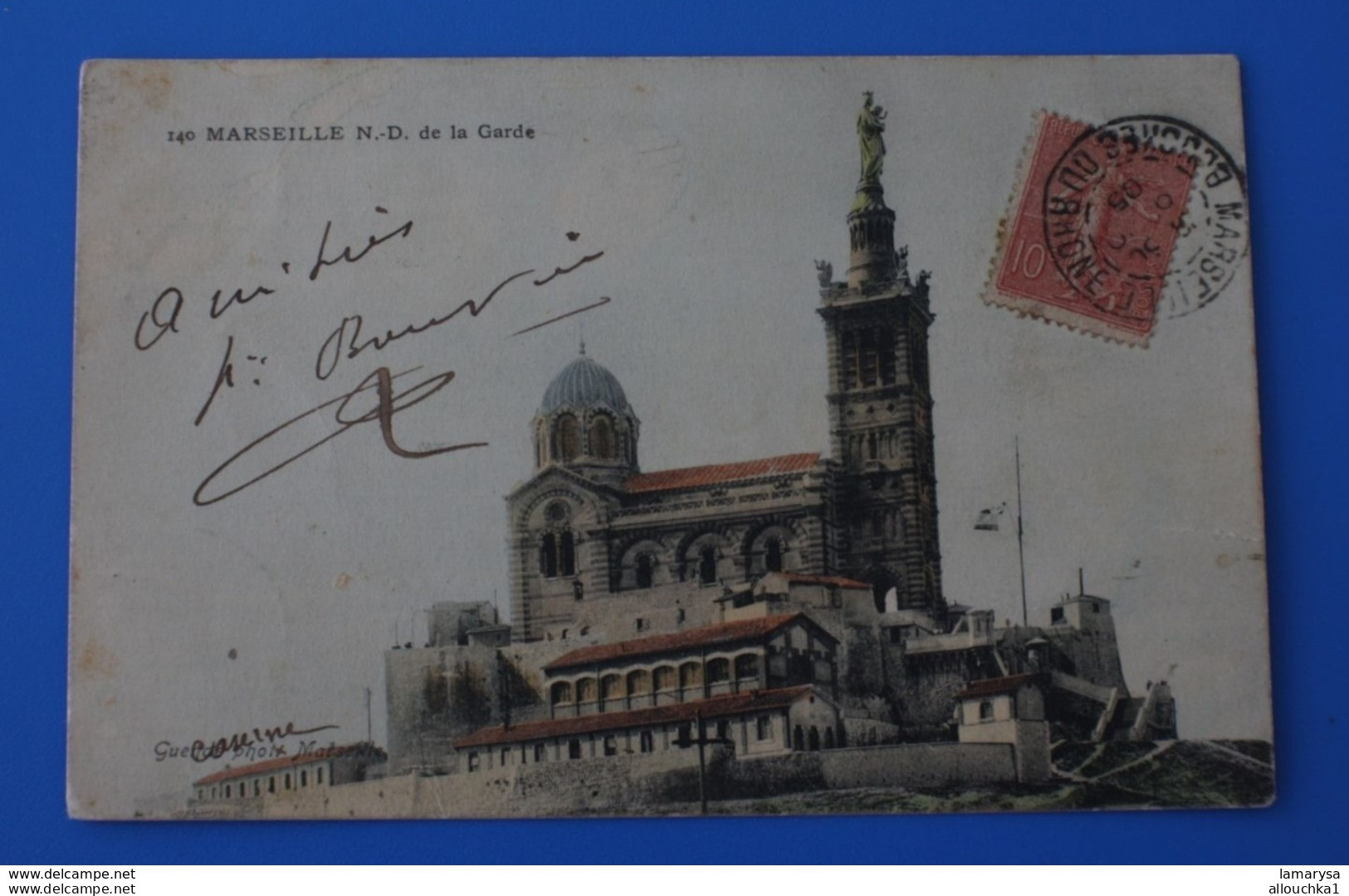 1904 Notre-Dame de la Garde, Marseille ascenseur--CPA-Carte Postale [13] Bouches-du-Rhône-:religieux