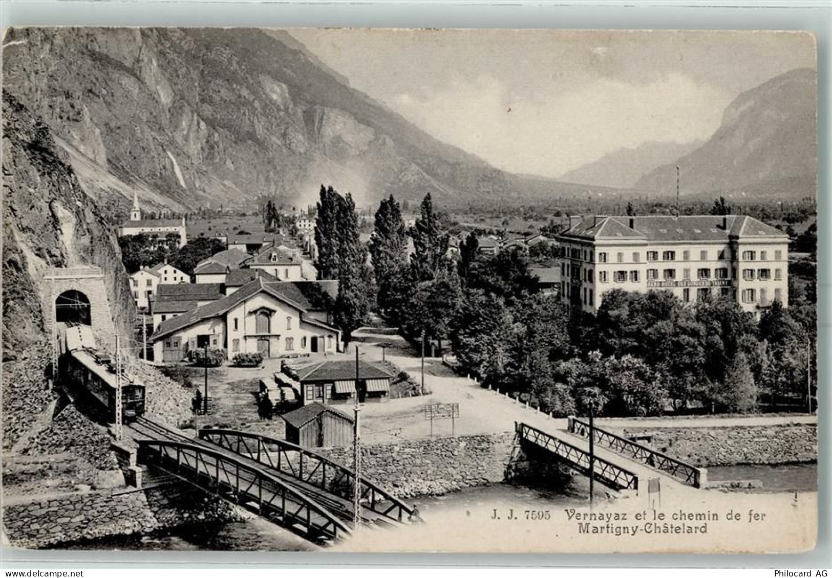 1904 Vernayaz - Le chemin de fer Martigny-Chatelard Eisenbahn - 13172887
