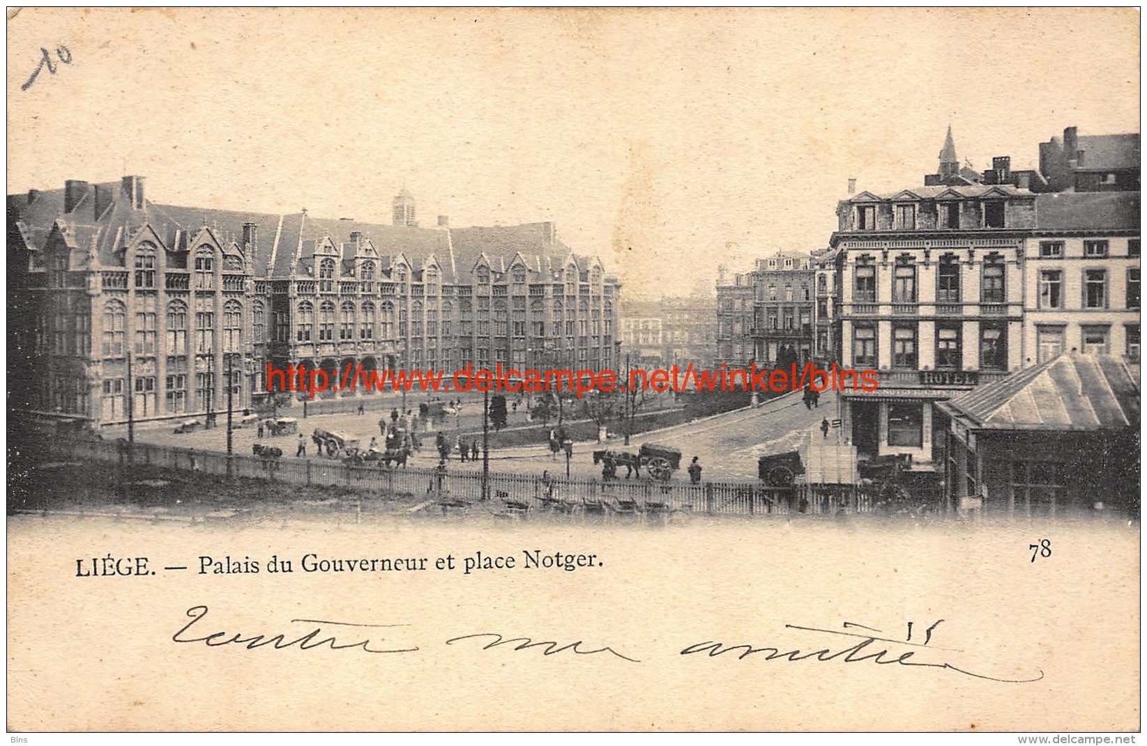 1905 Palais du Gouverneur et Place Notger - Liege