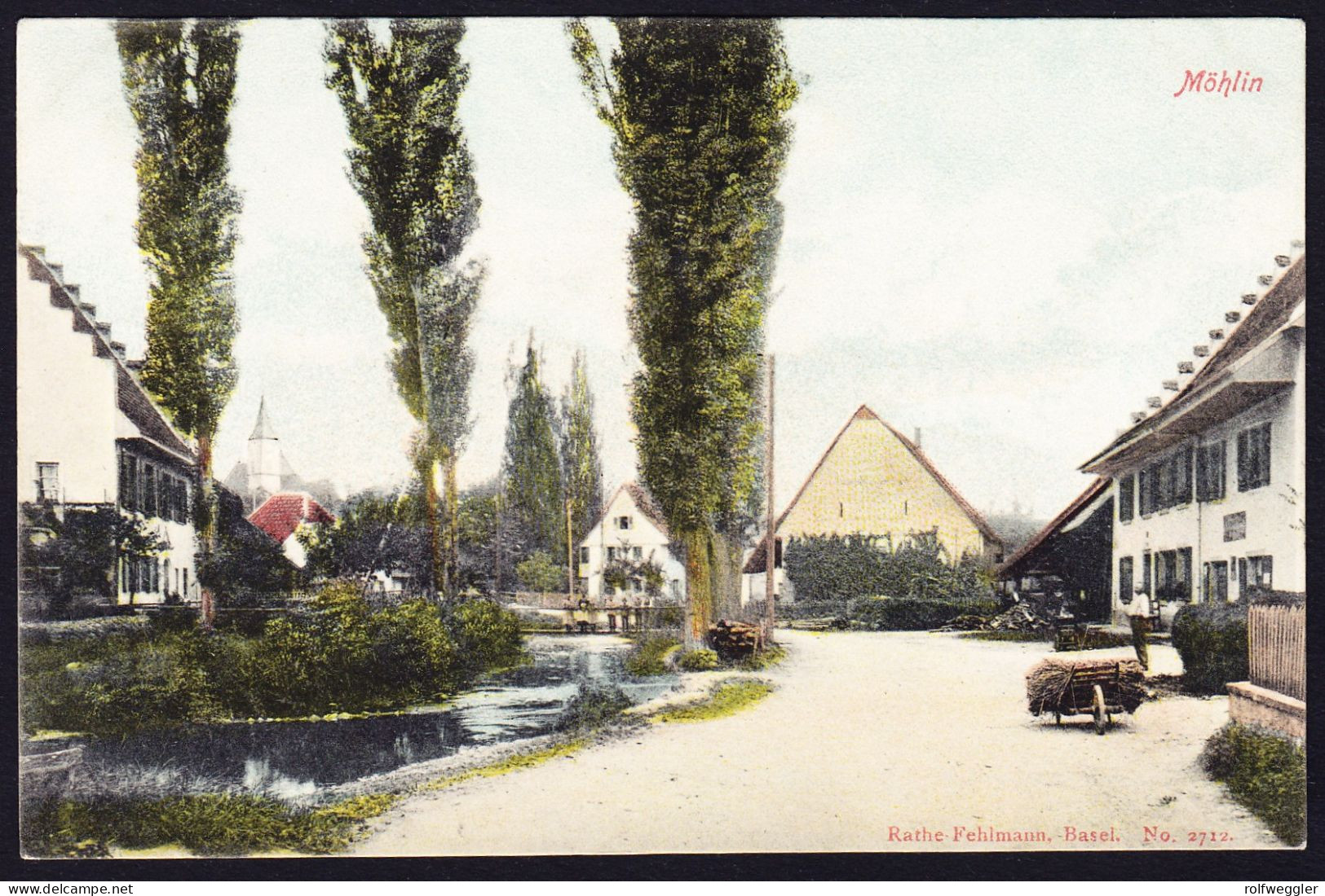 1906 Gelaufene AK aus Möhlin. Gestempelt MÖHLIN.