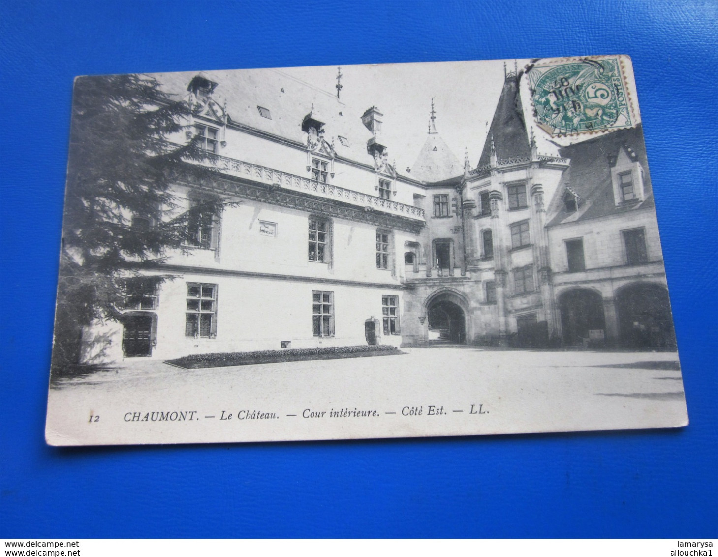 1907 CHAUMONT-Loir-et-Cher 41 Centre-Val de Loire Le Château Carte Postale-CPA-T.Blanc Cachet a date Rural AMBOISE