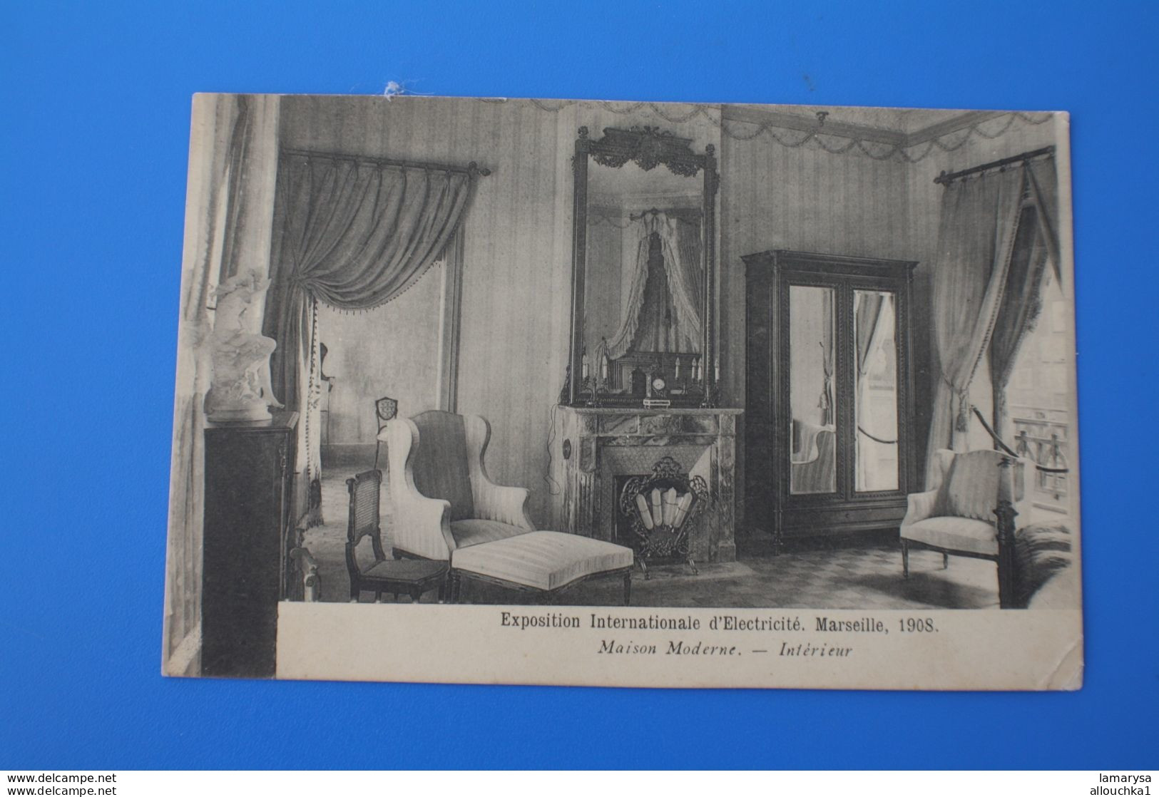 1908 CPA EXPOSITION INTERNATIONALE ÉLECTRICITÉ MARSEILLE-MAISON MODERNE INTÉRIEUR Carte Postale Bouches-du-Rhône 13