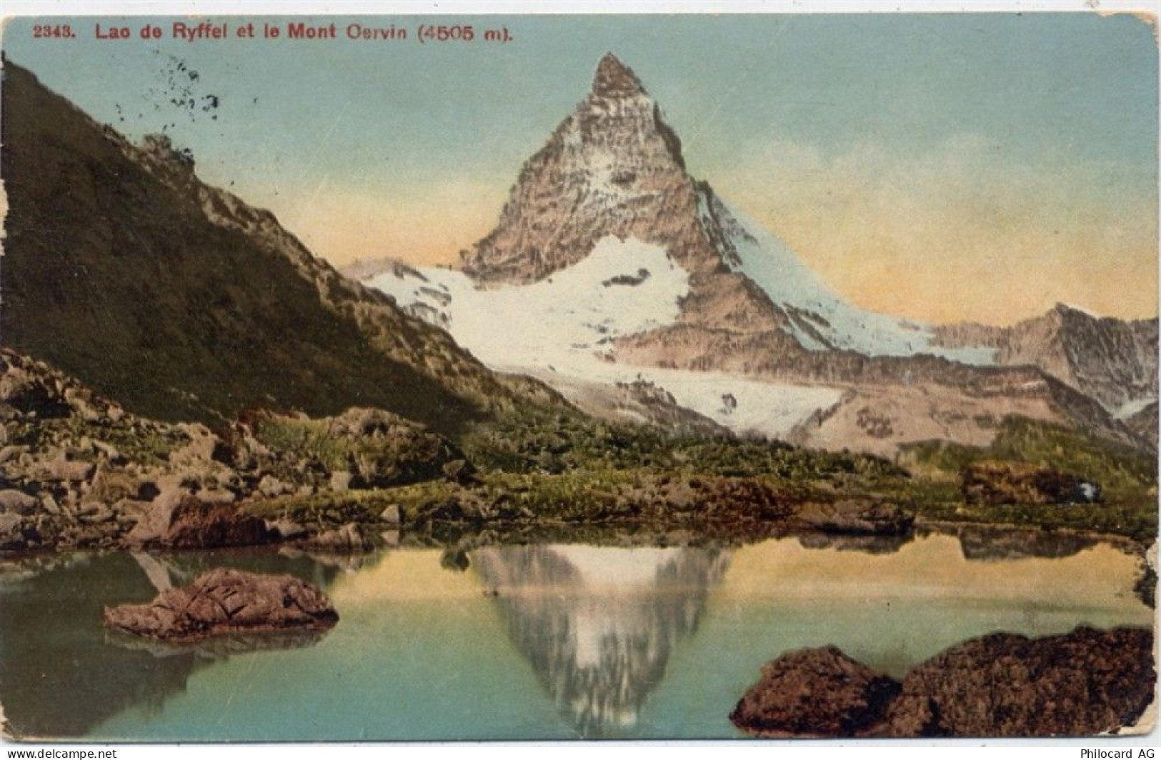 1910/20 - Kanton Wallis, Ryffelsee und der Mont Örvin, Schweiz,Photoglob... - 20043273